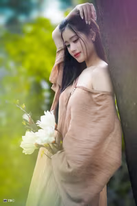 VGU No60 Discover the Enchanting Grace of a Vietnamese Girl in Nature-5