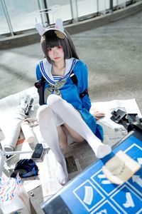 Coser Jiu Qi Miao as Kasasawa Miyu: Captivating Blue Archive Cosplay in Sailor Uniform & Bunny Ears. View 0044-19