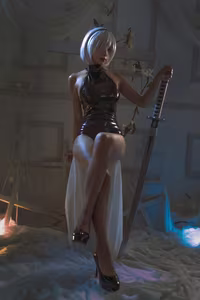 Coser Neko: Unveiling the Enigmatic Swordswoman Cosplay-8