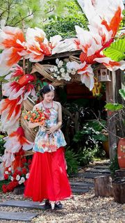 Vietnamese Mid-Autumn Charm: Girl in Traditional Attire with Vibrant Lantern | Festival Culture & Colors-14