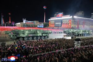 North Korea Military Parade Powerful Weaponry Formations at Night DPRK-10