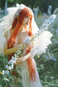 Coser Chunmomo | Ethereal Bride in a Dreamy Flower Garden Wedding Dress-28