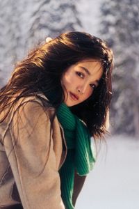 Asian Beauty in Winter Snow: Radiant Girl's Portrait-8