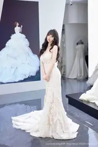 Yue Er Yue Er Shines in Pristine Wedding Gown: Captivating XiuRen No.10663 Collection-0