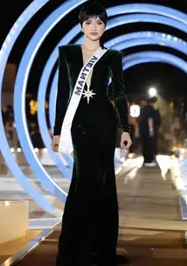 Huong Giang Shines Powerfully with Elegant Evening Gown Style at Miss Universe 2025-0