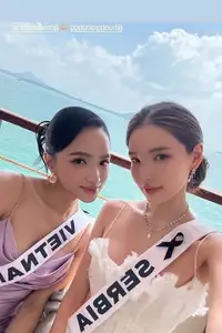 Huong Giang Shines Powerfully with Elegant Evening Gown Style at Miss Universe 2025-11