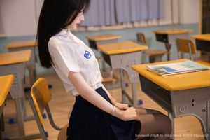 XiuRen No.10287 Bu Ding WOW: Elegant Schoolgirl in JK Uniform, Charming Classroom Pose-9