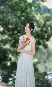 VGU No.139: Tranquil Beauty of a Girl in Nature | Relaxing Moment Under Lush Green Trees-3