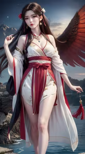 AI Generated Huoshang: Unveiling the Alluring Winged Beauty from Perfect World – Dive into Fantasy-0