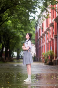 VGU No.156: Radiant Vietnamese Schoolgirl Shines in Elegant School Uniform-6