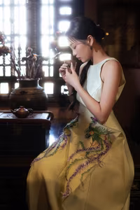VGU No.4: Alluring Asian Beauty, Captivating Aura in a Classic Pottery Setting-9