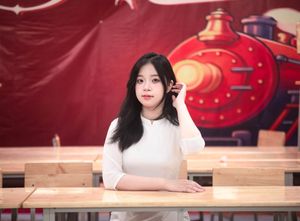 White Ao Dai Beauty: Vietnamese Girl with Vintage Camera-2