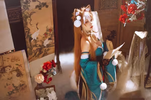Coser Yuyuan Yuko as Genshin Impact's Hina: Ethereal Beauty Captivates Viewers (16P)-9