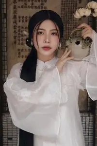 Elegant East Asian Beauty: Gentle Charm in Pristine Classic Attire 17639710-5