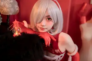 Coser Bangni: Enchanting Christmas Nier in Red  Look - Part02-4