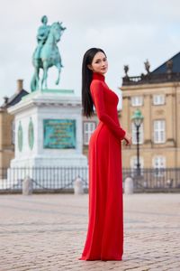 Huong Giang Dazzles in Traditional Red Ao Dai, A Vision of Vietnamese Beauty for Miss Universe-3