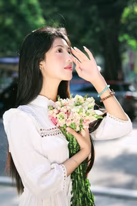 VGU No.58: Elegant Beauty of a Vietnamese Girl: Gentle, Pristine Smile in Sunlight.-17