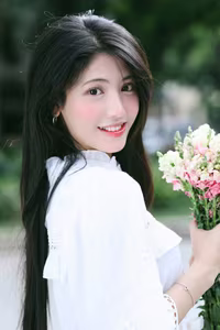 VGU No.58: Elegant Beauty of a Vietnamese Girl: Gentle, Pristine Smile in Sunlight.-16
