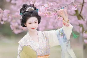 Discover Ke Ke K's Timeless Hanfu Beauty Amidst Romantic Cherry Blossoms Vol.8528-9